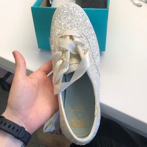 Keds Kate Spade glitter cream size 6.5